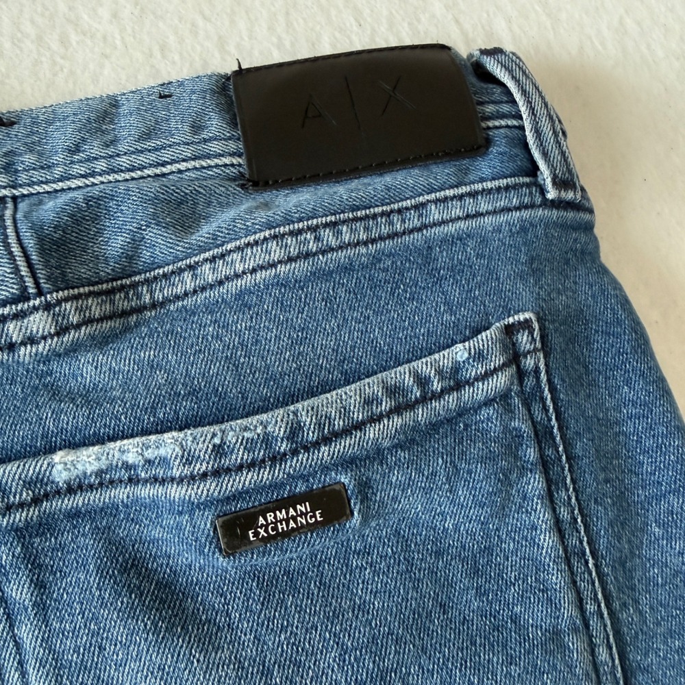 Armani Exchange J13 Slim Fit Jeans Men Size 36 Medium Wash Blue